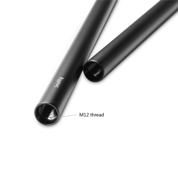 SmallRig 15mm Black Aluminum Alloy Rod (M12-30cm / 12in) (2pcs) 1053 - Image 3