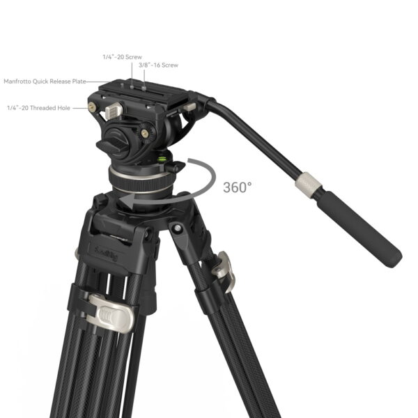 SmallRig FreeBlazer Heavy-Duty Carbon Fiber Tripod Kit 3989 - Image 4