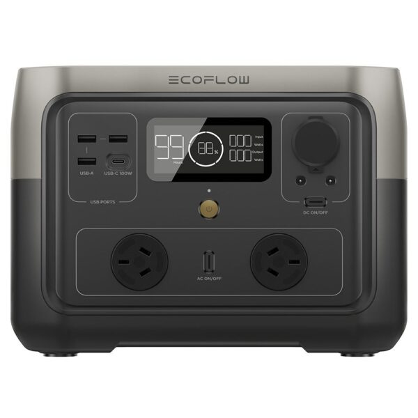 EcoFlow River 2 MAX Portable Power Station with Max. 500W AC output & Built in 512Wh (42Ah@12V) LFP Battery