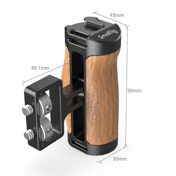 SmallRig Wooden mini Side Handle (1/4"-20 Screws) 2913 - Image 3