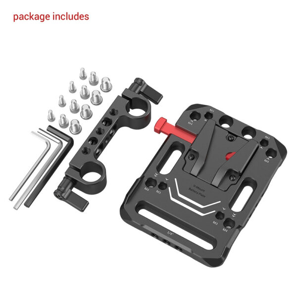 SmallRig V Mount Battery Mount Plate with Dual 15mm Rod Clamp 3016 - Image 5
