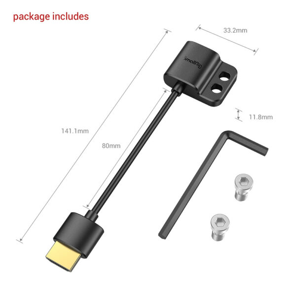 SmallRig Ultra-Slim 4K HDMI Data Cable (A to A) 3019 - Image 3
