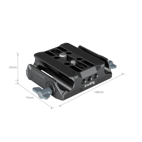 SmallRig Universal LWS Bottom Mount Plate with Dual 15mm Rod Clamp 3357 - Image 2