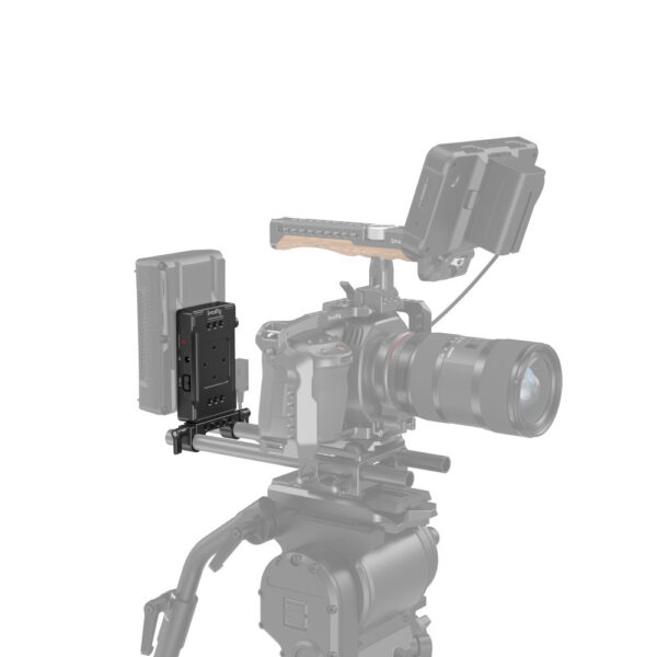 SmallRig V Mount Battery Adapter Plate (Basic Version) with Dual Rod Clamp 3498 - Image 4