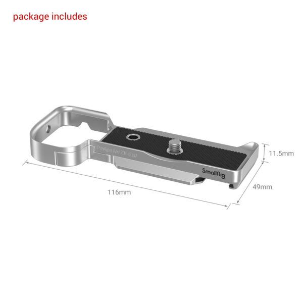 SmallRig Extension Grip for Sony ZV-E10 (Silver) 3524 - Image 2