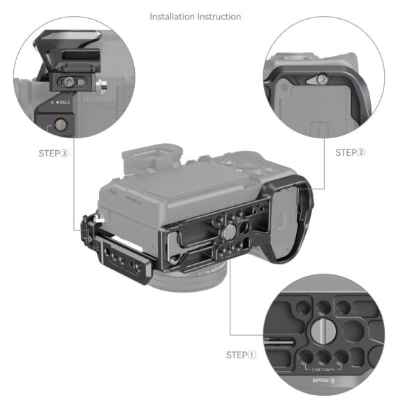 SmallRig "Rhinoceros" Advanced Cage Kit for Sony Alpha 7R V / Alpha 7 IV / Alpha 7S III 3710 - Image 4
