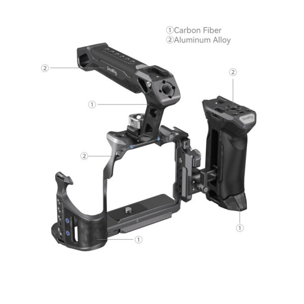 SmallRig "Rhinoceros" Advanced Cage Kit for Sony Alpha 7R V / Alpha 7 IV / Alpha 7S III 3710 - Image 5