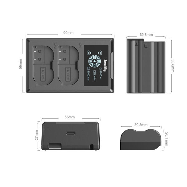 SmallRig EN-EL15 Camera Battery and Charger Kit 3820B - Image 3