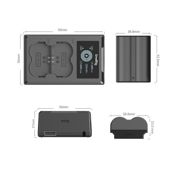 SmallRig NP-W235 Camera Battery and Charger Kit 3822 - Image 4