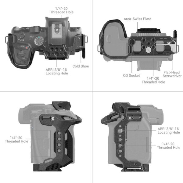 SmallRig "Black Mamba" Cage for Canon EOS R7 4003B - Image 2