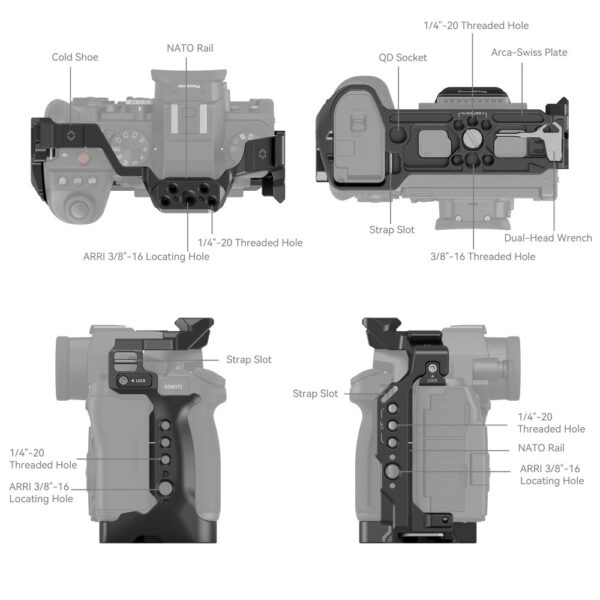 SmallRig Cage for Panasonic LUMIX S5 II / S5 IIX 4022 - Image 4