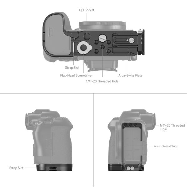 SmallRig L-Shape Mount Plate for Canon EOS R6 Mark II / R5 / R5 C / R6 4160 - Image 5