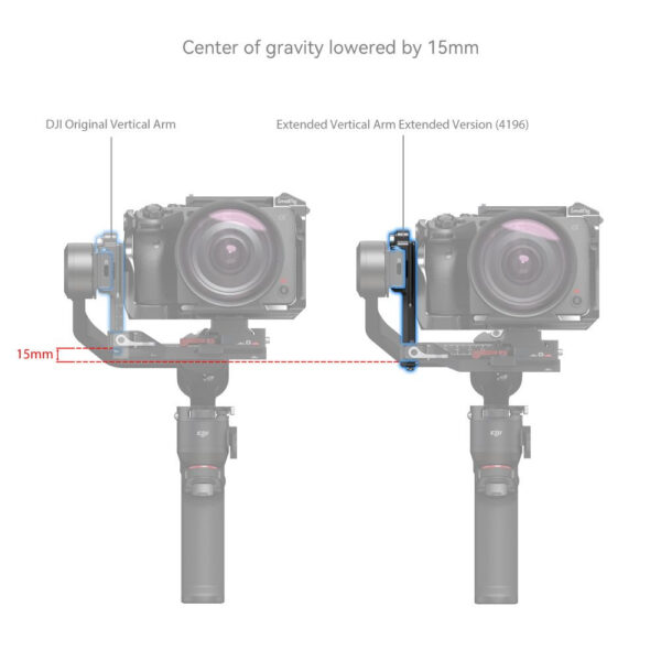 SmallRig Extended Vertical Arm for DJI RS 3 Mini 4196 - Image 5