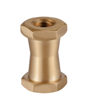 Ercole M11-003A Spigot Brass Hex 1/4" -20 & 3/8"-16 female threads