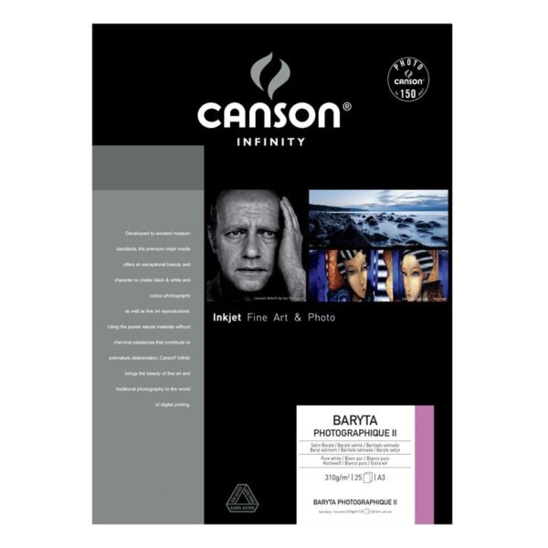 Canson Infinity Baryta Photographique II 310gsm A3 x 25 Sheets