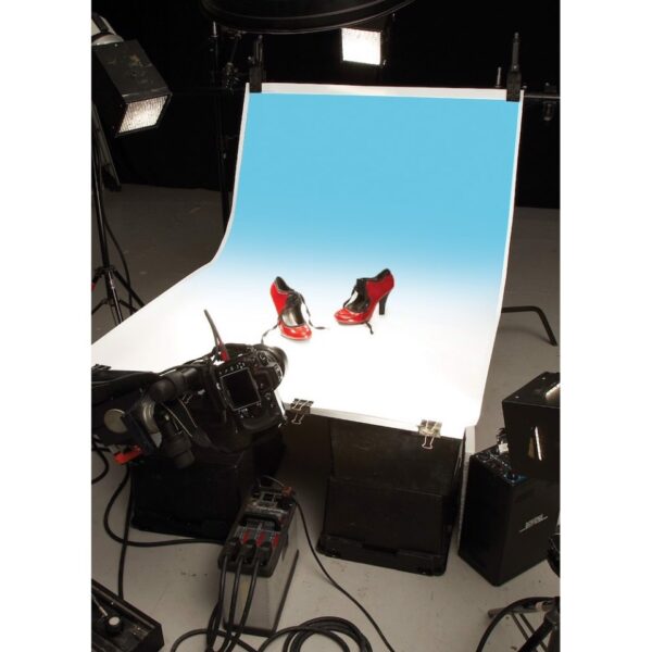 Colorama COGRAD316 Colorama Colorgrad Background PVC 110x170cm White/Aqua