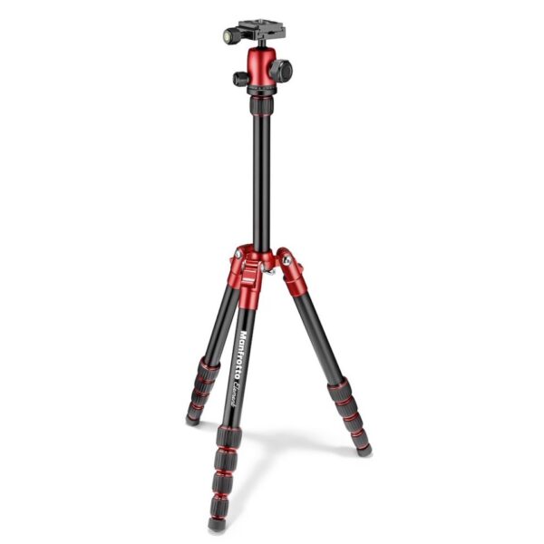Manfrotto MKELES5RD-BH Element Traveller Tripod Small with Ball Head, Red