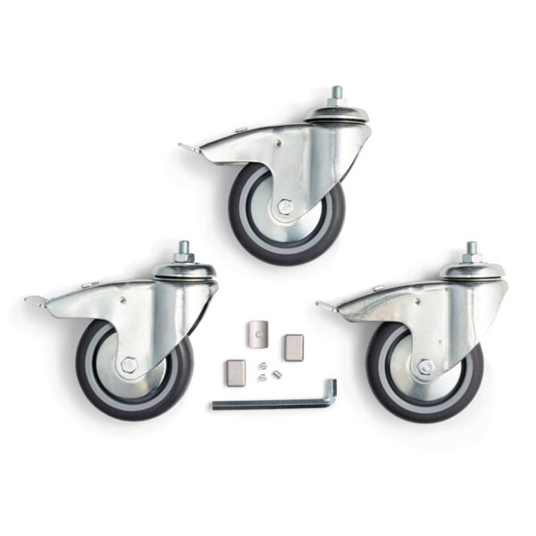 Manfrotto 104G Wheel 100mm Set of 3 Braked incl M10 attachment