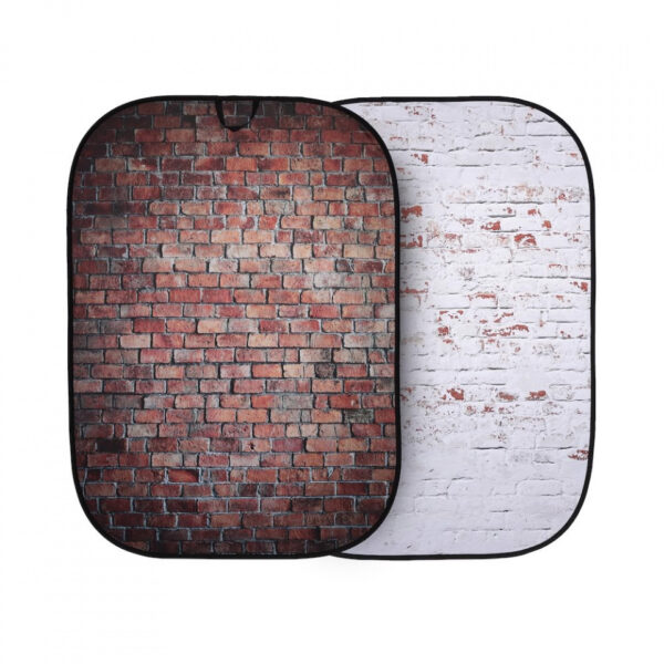 Manfrotto LL LB5706 Urban Collapsible 1.5x2.1m Classic Red/Distressd White Brick