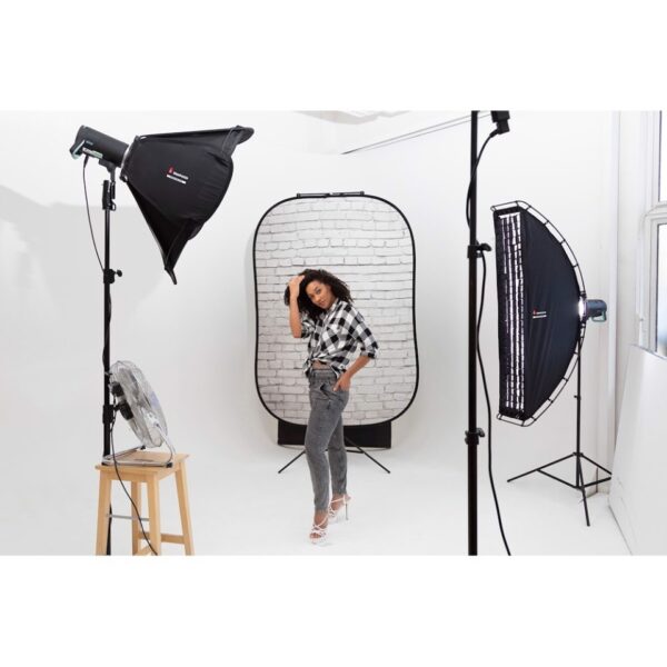 Manfrotto LL LB5707 Urban Collapsible 1.5x2.1m Painted White/Industrl Grey Brick - Image 8