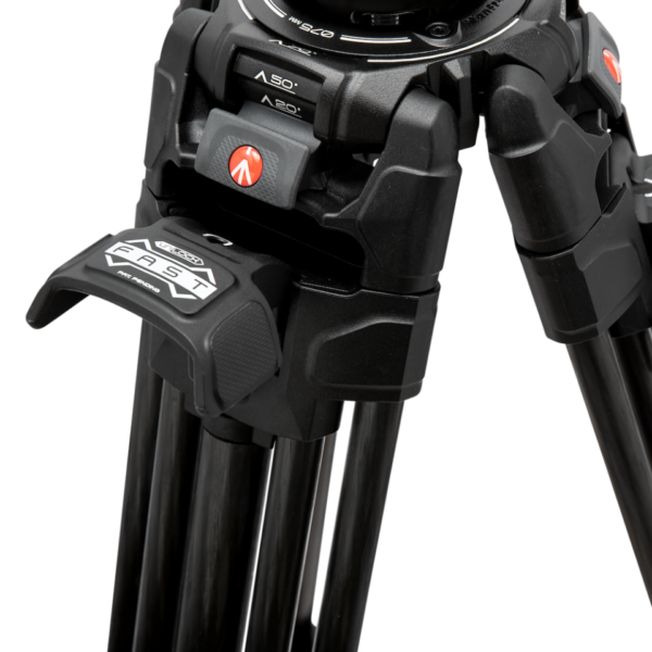 Manfrotto MVK509TWINFC Manfrotto 509 Video Head with 645 Fast Twin Carbon Tripod - Image 5