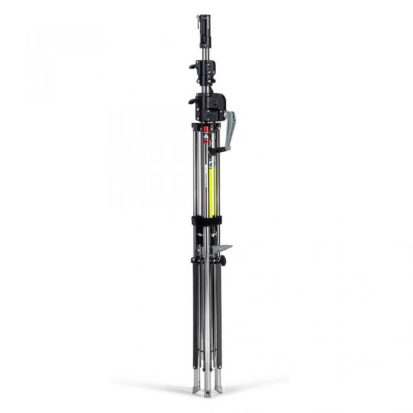 Manfrotto 087NW Stand Wind Up w Safety Cable 167-370cm 30kg Payload Chrome Opt Wheels 104, 104G, 374-10 - Image 2