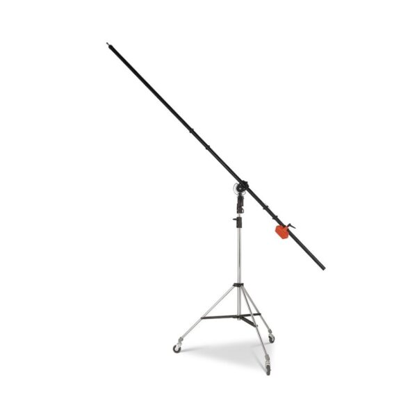 Manfrotto 085B Boom Light w Stand Silver 100-280cm 6kg load at 230cm Inc 123, 022, 008 & casters - Image 2