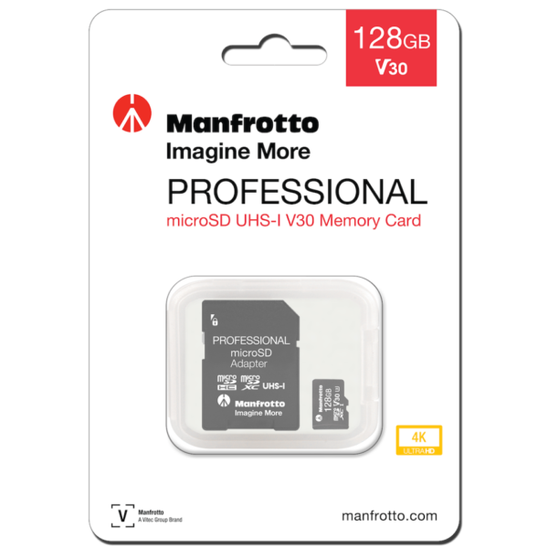 Manfrotto MANPROMSD128 Professional, 128GB, UHS-I, V30, U3, 90MB/s, microSDXC Card - Image 6