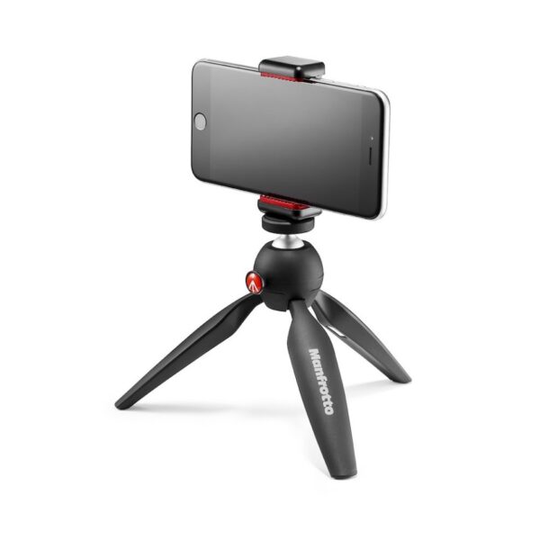 Manfrotto MKPIXICLMII-BK Pixi Mini Tripod with Smartphone Clamp black (Made in Italy) - Image 2