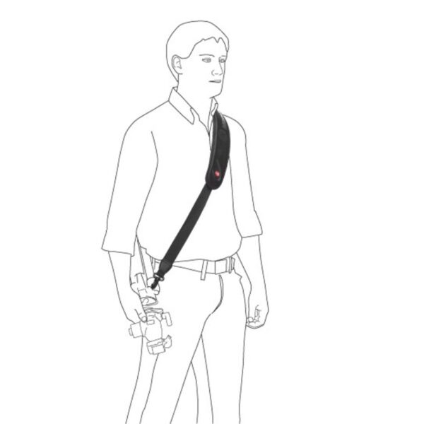 Manfrotto MSTRAP-1 Tripod shoulder strap 1, 4cms, heavy-duty, rubber and canvas - Image 3