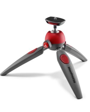 Manfrotto MTPIXIEVO-RD PIXI EVO 2-Section Mini Tripod, red, light and compact