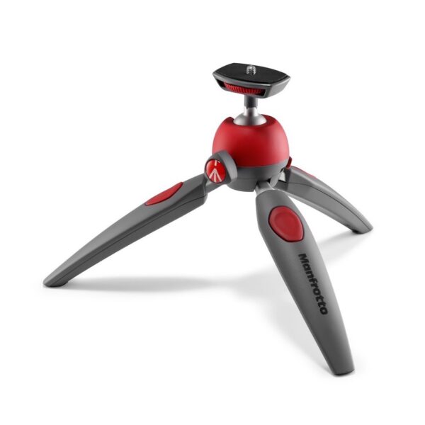 Manfrotto MTPIXIEVO-RD PIXI EVO 2-Section Mini Tripod, red, light and compact
