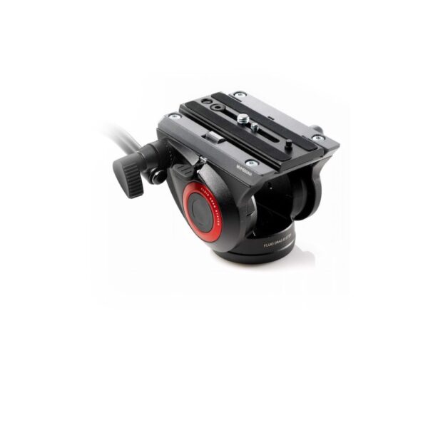 Manfrotto Head Fluid Video Flat Base 5kg Payload 500PLONG plate 2.4kg Counterbalance - Image 2