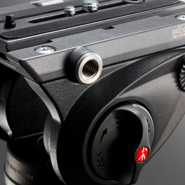 Manfrotto Head Fluid Video Flat Base 5kg Payload 500PLONG plate 2.4kg Counterbalance - Image 3