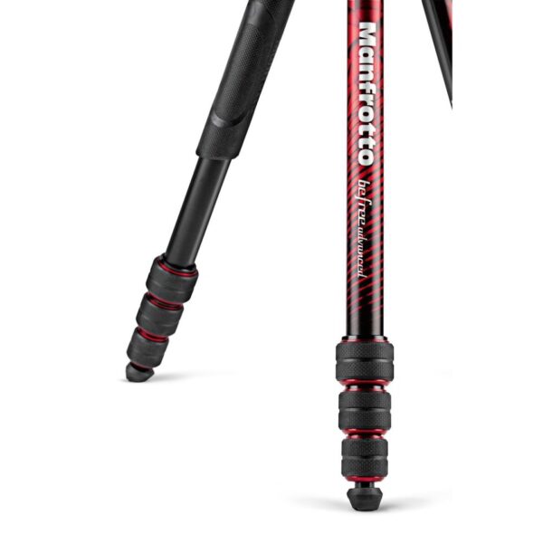Manfrotto MKBFRTA4RD-BH Befree Advanced Aluminum Travel Tripod twist red, ball head - Image 7