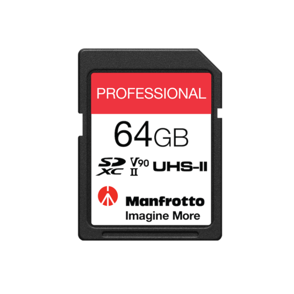 Manfrotto MANPROSD64 Professional 64GB, UHS-II, V90, U3 280MB/s SDXC Memory Card