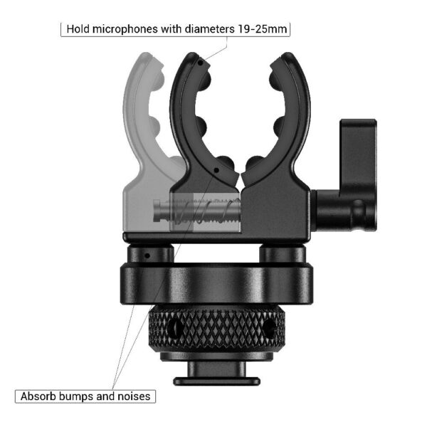 SmallRig Shotgun Microphone Support with Cold Shoe BSM2352 - Image 4