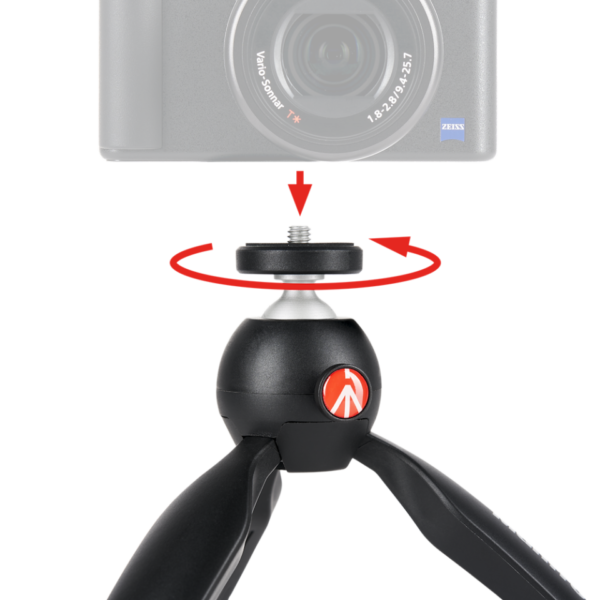 Manfrotto MTPIXIMII-B PIXI Mini Tripod, black (Made in Italy) - Image 4