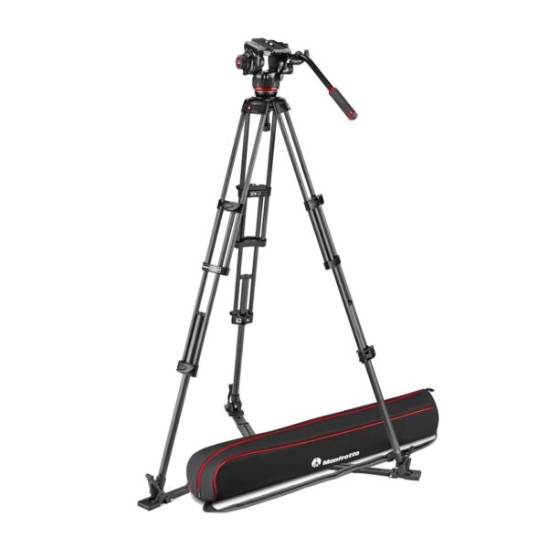Manfrotto MVK504XTWINGC 504X Fluid Video Head with CF Twin leg tripod GS