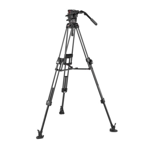Manfrotto MVK526TWINFC Manfrotto 526 Video Head with 645 Fast Twin Carbon Tripod - Image 2