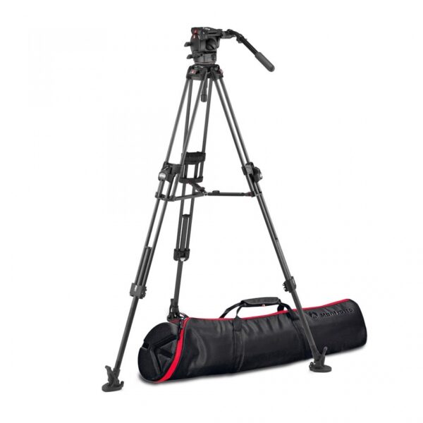Manfrotto MVK526TWINFC Manfrotto 526 Video Head with 645 Fast Twin Carbon Tripod - Image 3