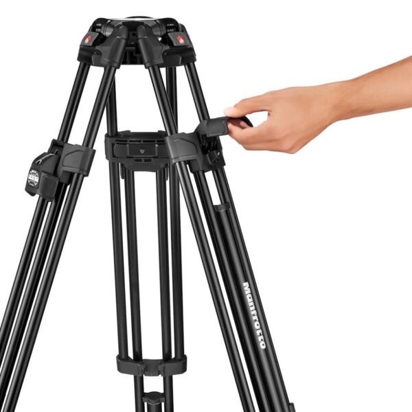 Manfrotto MVK504XTWINFA 504X Fluid Video Head with 645 Fast Twin Alu Tripod - Image 13
