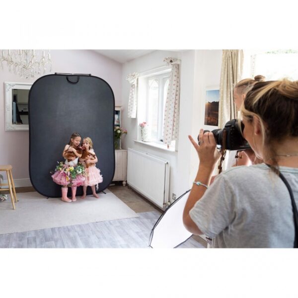 Manfrotto Lastolite BG Vintage 1.5x2.1m Double Sided Background Walnut and Pewter - Image 11