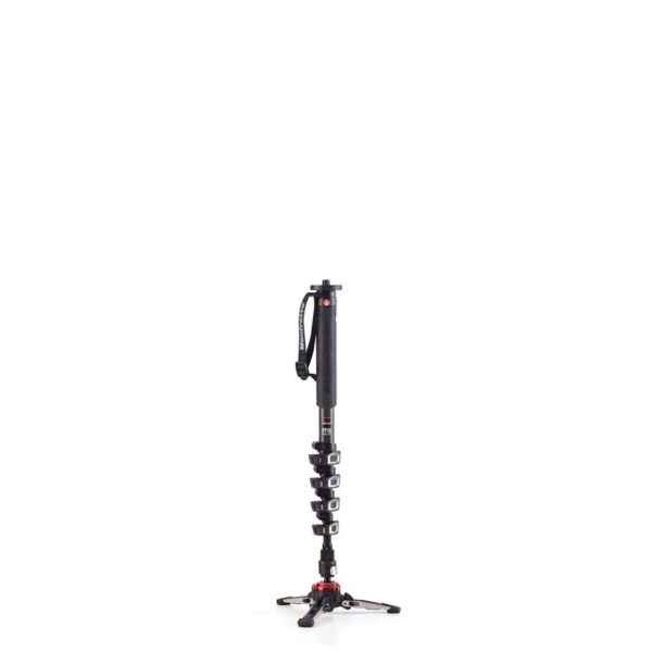 Manfrotto Monopod Video XPRO CF 5 Sec 188cm 5kg payload with Fluidtech base