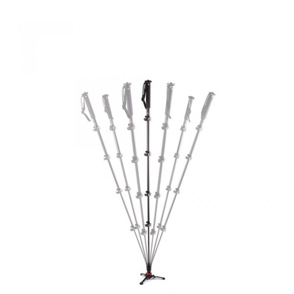 Manfrotto Monopod Video XPRO CF 5 Sec 188cm 5kg payload with Fluidtech base - Image 3