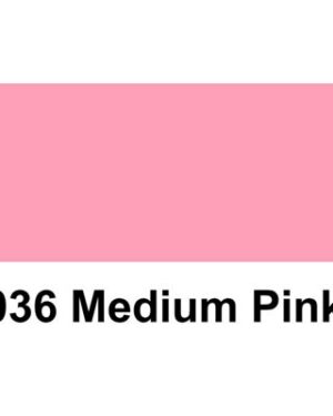 Rosco E-Colour Gel Sheet 036 Medium Pink 1.2m x 53cm