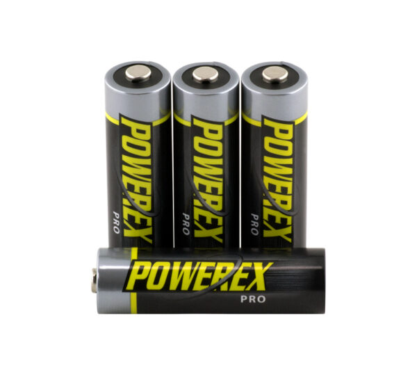 Maha Powerex PRO AA 2700mAh Rechargeable Batteries, 4 Pack with case - Image 2