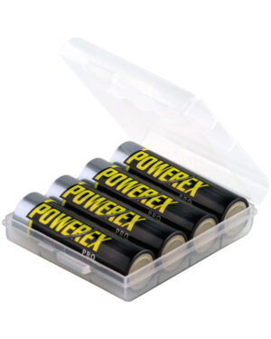 Maha Powerex PRO AA 2700mAh Rechargeable Batteries, 4 Pack with case
