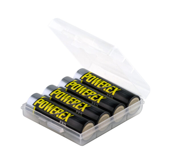 Maha Powerex PRO AA 2700mAh Rechargeable Batteries, 4 Pack with case