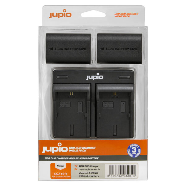 Jupio Kit 2 x LP-E6NH Batteries + Dual USB Charger